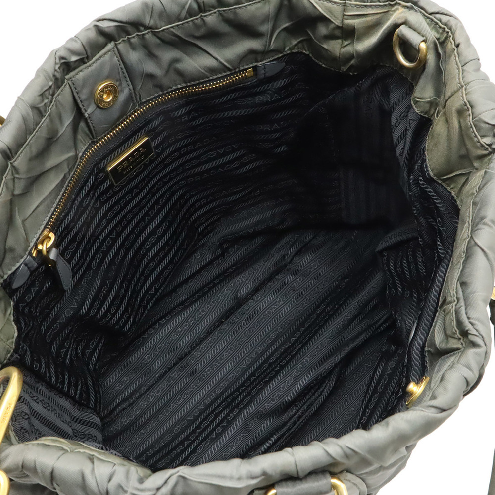 PRADA Green Leather Shoulder Bag - Picture 8 of 10